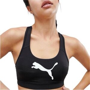 PUMA Black Racerback Sports Bra, Size M